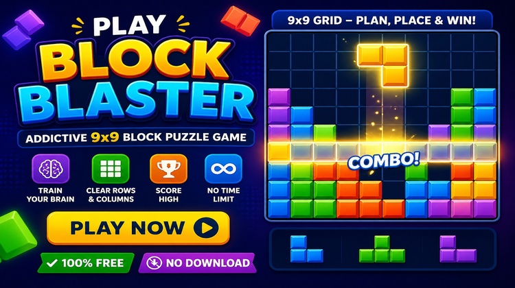 Play Block Blaster Online games– Addictive 9×9 Block Puzzle Game